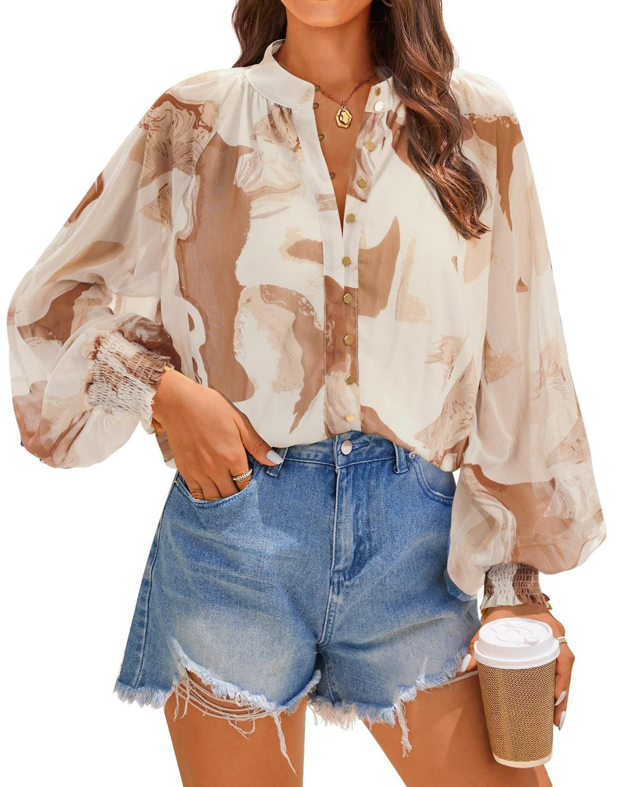 Ulrika Blouse in Brown