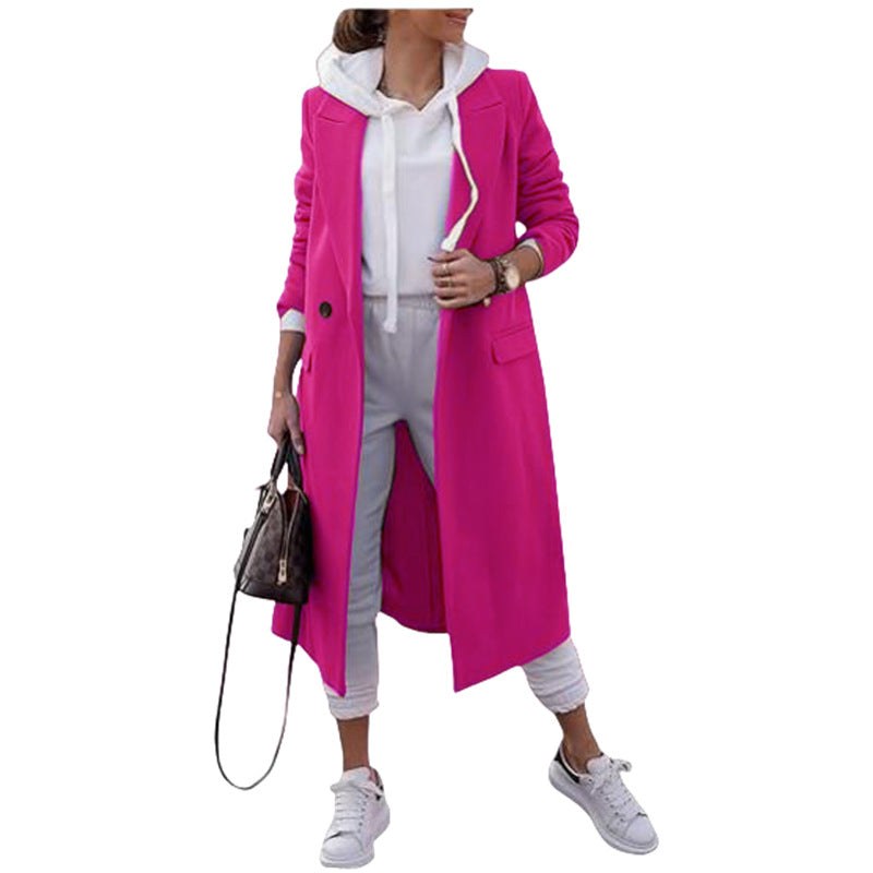 Ulrika Elegant Blazer with Pockets in Fuchsia