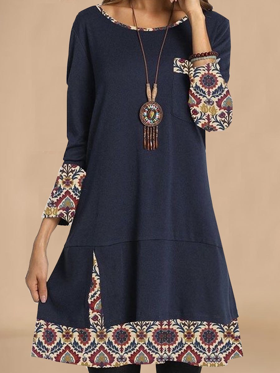 Ulrika Elegant Dress in Navy