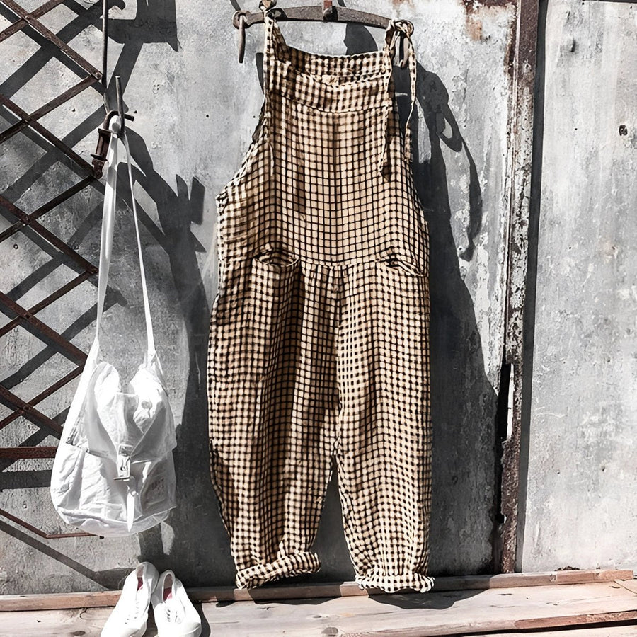 Willow | Unisex Vintage Striped Loose-Fit Adjustable Strap Overall