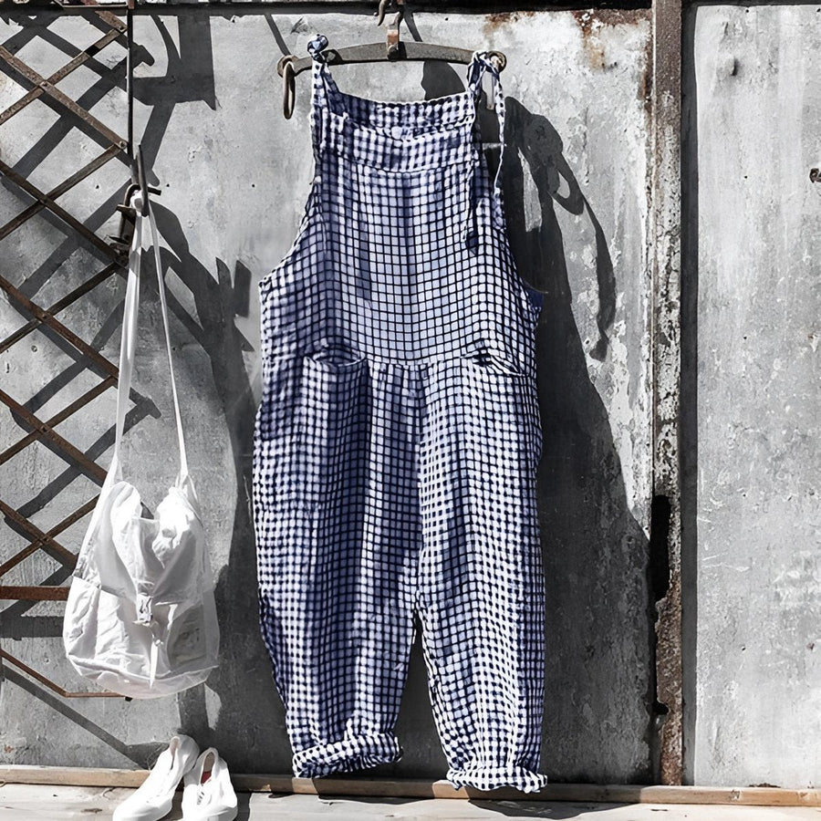 Willow | Unisex Vintage Striped Loose-Fit Adjustable Strap Overall