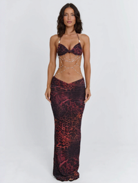 QUINN | EMBELLISHED HALTER MAXI DRESS