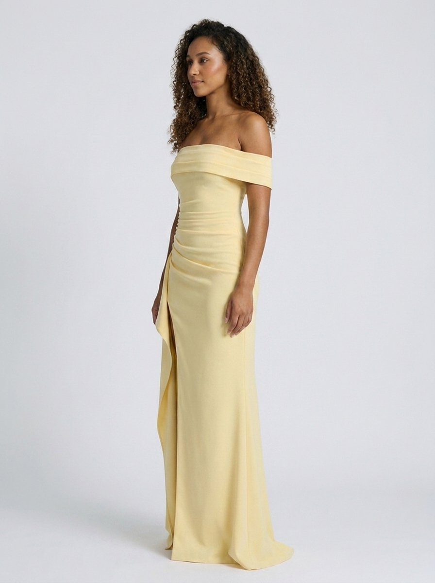 Isabella | Ruched Off Maxi Dress