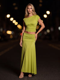 LORA RUCHED MAXI SET