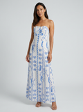 CELINE | FLORAL BUSTIER MAXI DRESS