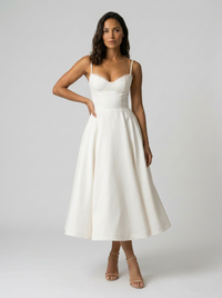 ELIANA | BUSTIER SWEETHEART MIDI DRESS