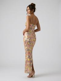 INES | FLORAL EMBELLISHED MAXI DRESS