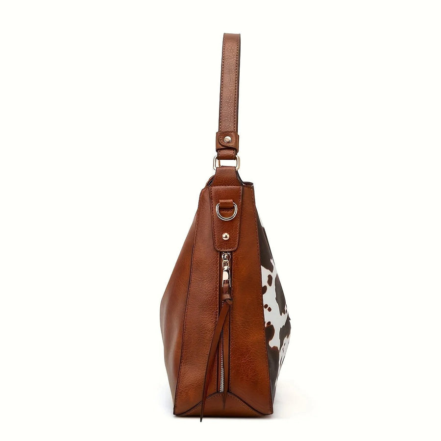 Untamed Leather Tote in Sienna Brown
