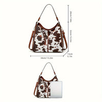 Untamed Leather Tote in Sienna Brown
