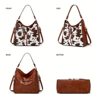 Untamed Leather Tote in Sienna Brown