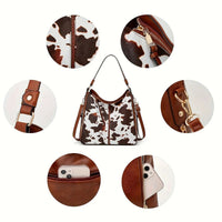Untamed Leather Tote in Sienna Brown