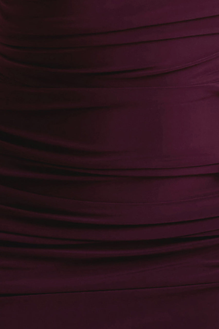 Dalarie One-Shoulder Gathered Maxi Dress in Port