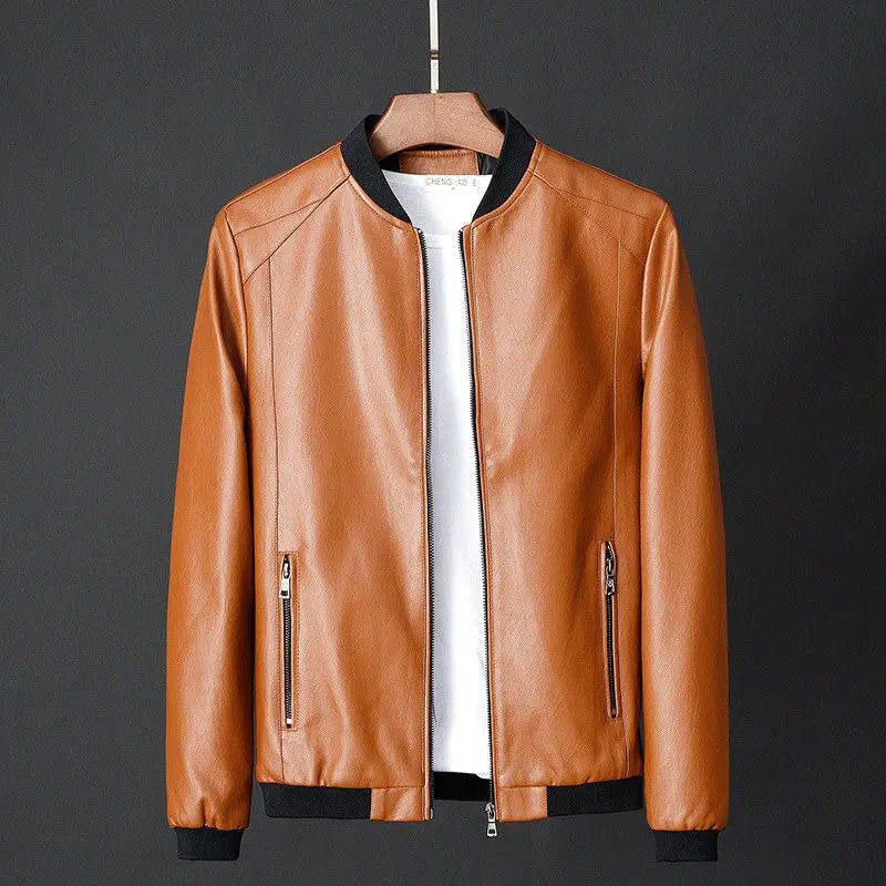 UrbanAviator Men's Leather Bomber Jacket in Charcoal