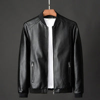 UrbanAviator Men's Leather Bomber Jacket in Charcoal