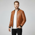 UrbanAviator Men's Leather Bomber Jacket