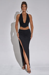 Laurel Maxi Skirt in Black