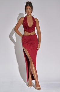 Laurel Maxi Skirt - Red