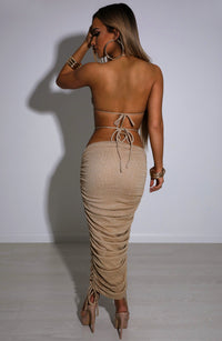 Peggy Maxi Skirt - Gold Sparkle