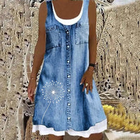 Valencia™ Soft and Elegant Denim Dress in Blue