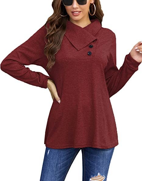 Valentina Casual Top in Wine Red
