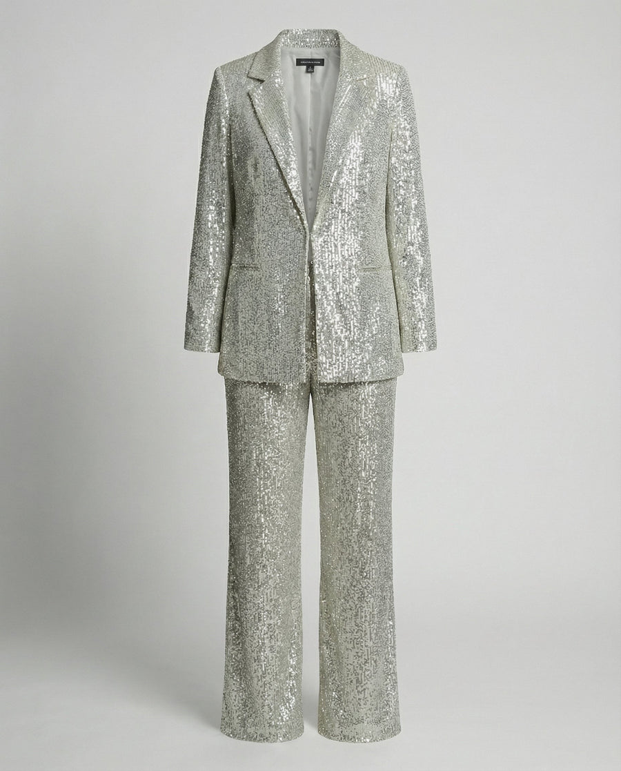 Valentina Elegant Blazer in Silver