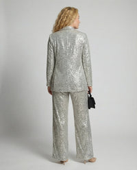 Valentina Elegant Blazer in Silver