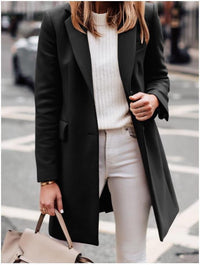 Valentina Elegant Blazer with Fitted in Black