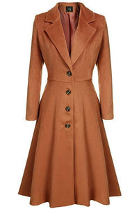 Valentina Elegant Trench Coat in Brown