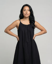 Valentina Linen Maxi Dress with Pockets