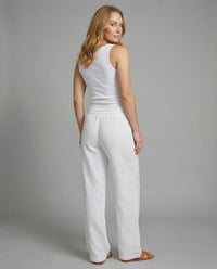 Valeria Airy Linen Trousers with Pockets
