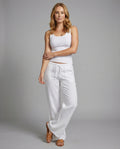 Valeria Airy Linen Trousers with Pockets