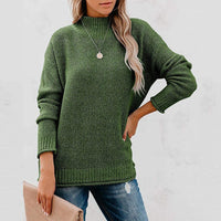 Valeria Casual Knit Sweater in Green