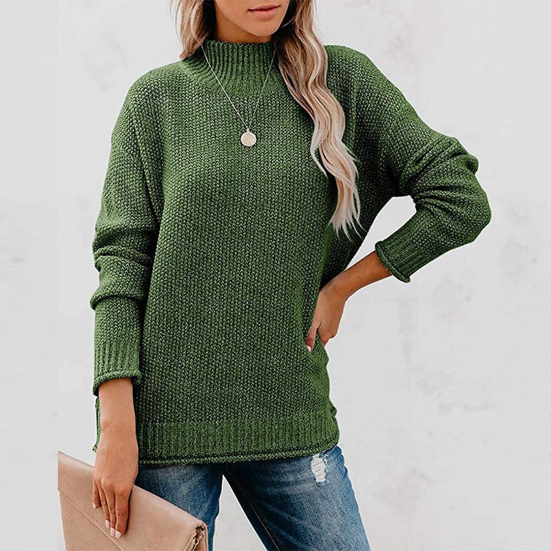 Valeria Casual Knit Sweater in Green