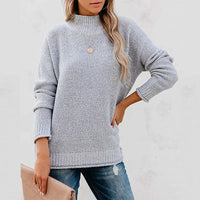 Valeria Casual Knit Sweater in Grey