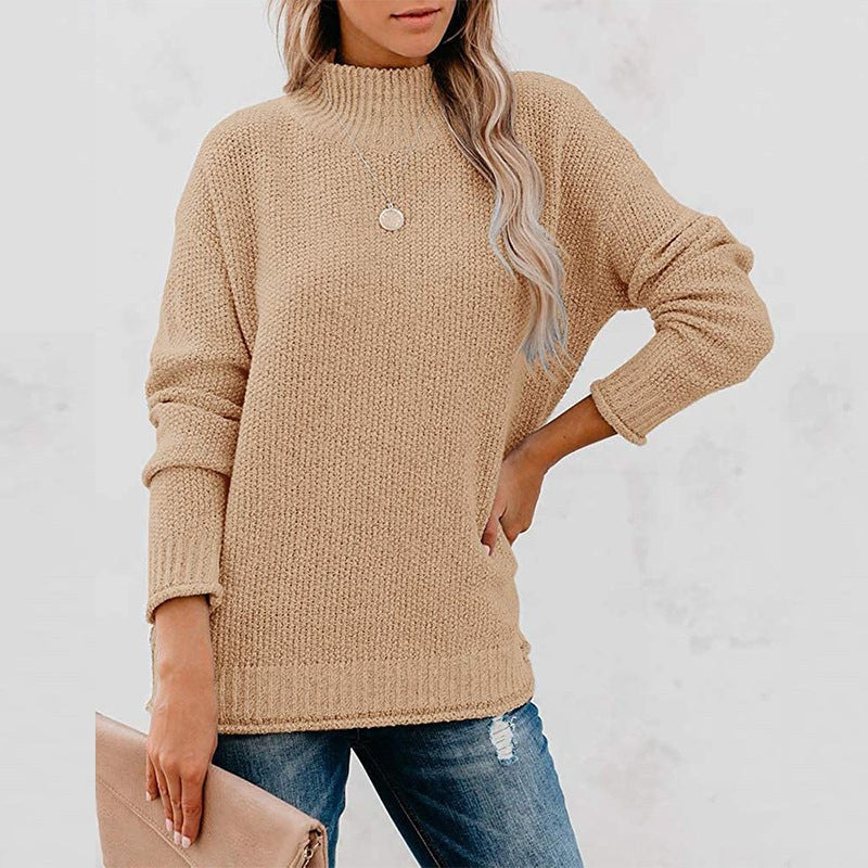 Valeria Casual Knit Sweater in Khaki