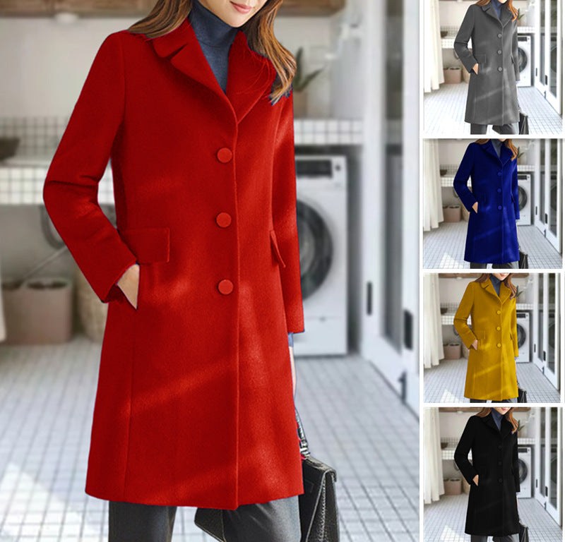 Valeria Elegant Coat with Pockets