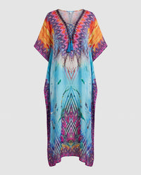 Valeria Linen Dress in Blauviolett