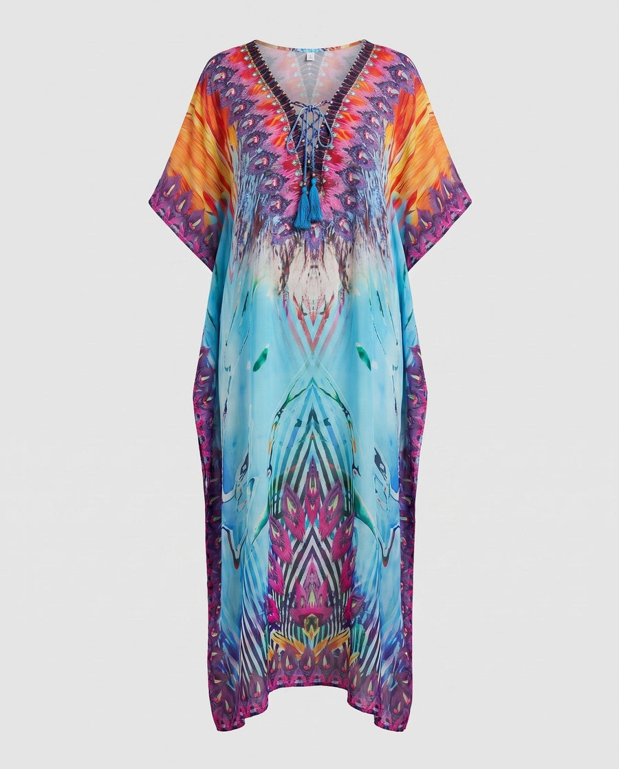 Valeria Linen Dress in Blauviolett