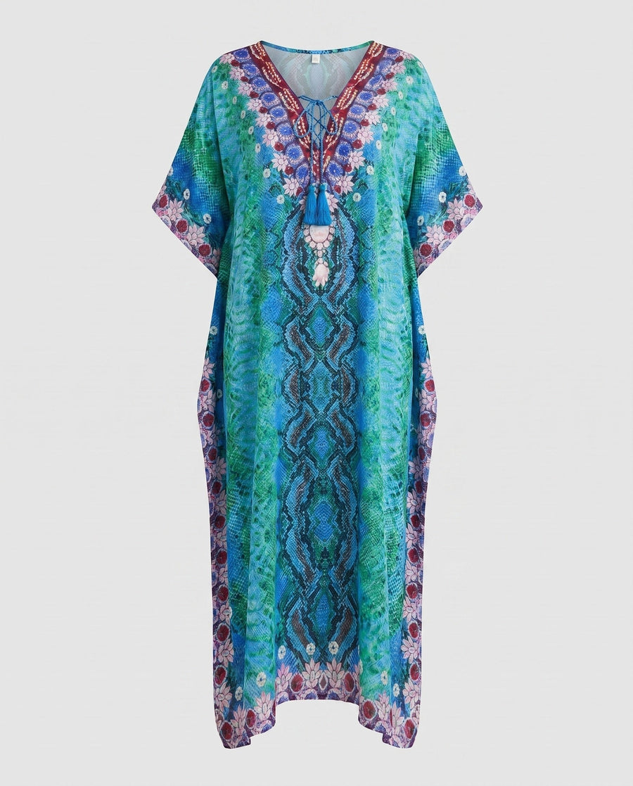 Valeria Linen Dress in Green