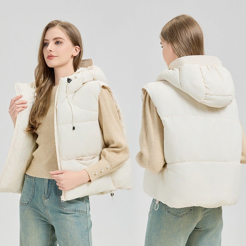Valeria Vest with Side Pockets and Pockets in White