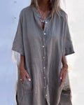 Valerie Women's Relaxed Fit Shirt Midi Dress