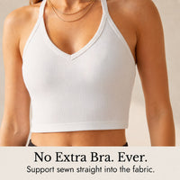 Valmira Women's Ribbed Halter Tank Top