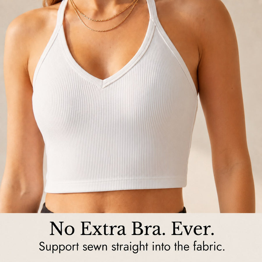 Valmira Women's Ribbed Halter Tank Top