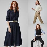 Valora Floral Buckle Belt in Charcoal