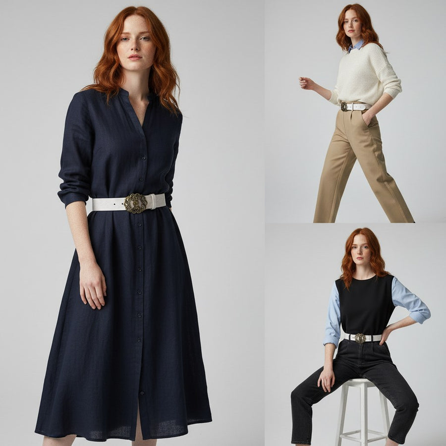 Valora Floral Buckle Belt in Charcoal