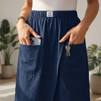 Valtine Women's Wrap-Front Skort Wide Leg Knee Shorts