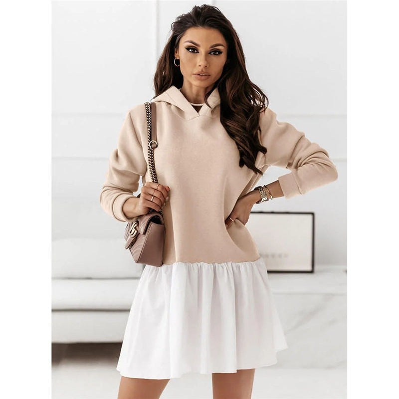 Vanessa Casual Dress with Hood in Khaki