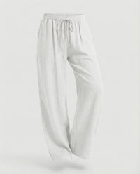Vanessa Relaxed Linen Trousers in White
