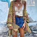 Vanthela Women's Boho Print Kimono Cardigan