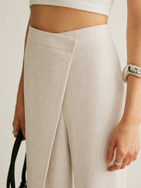 Vashti | Women's High Waist Asymmetric Wide Leg Pants